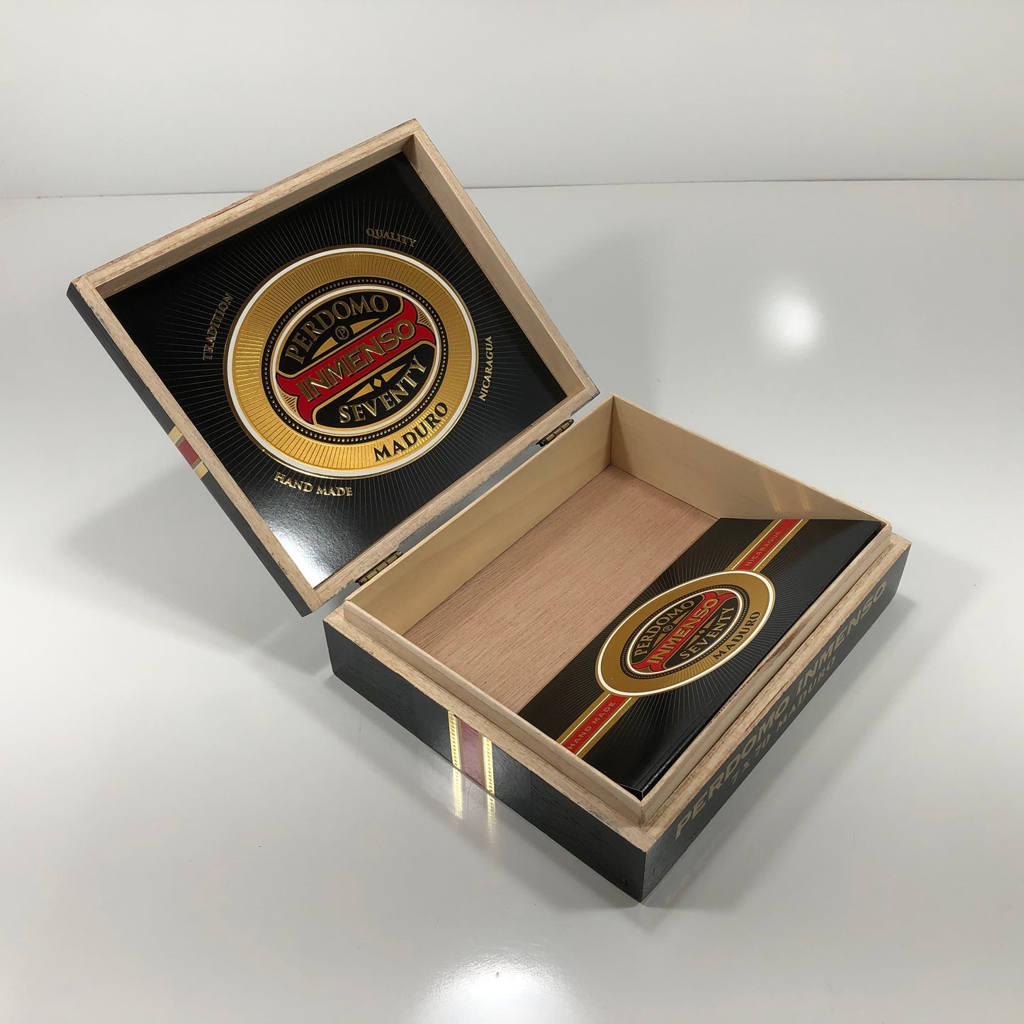 Perdomo Inmenso 7x70 Maduro Empty Wooden Cigar Box 9.75x8x2.75