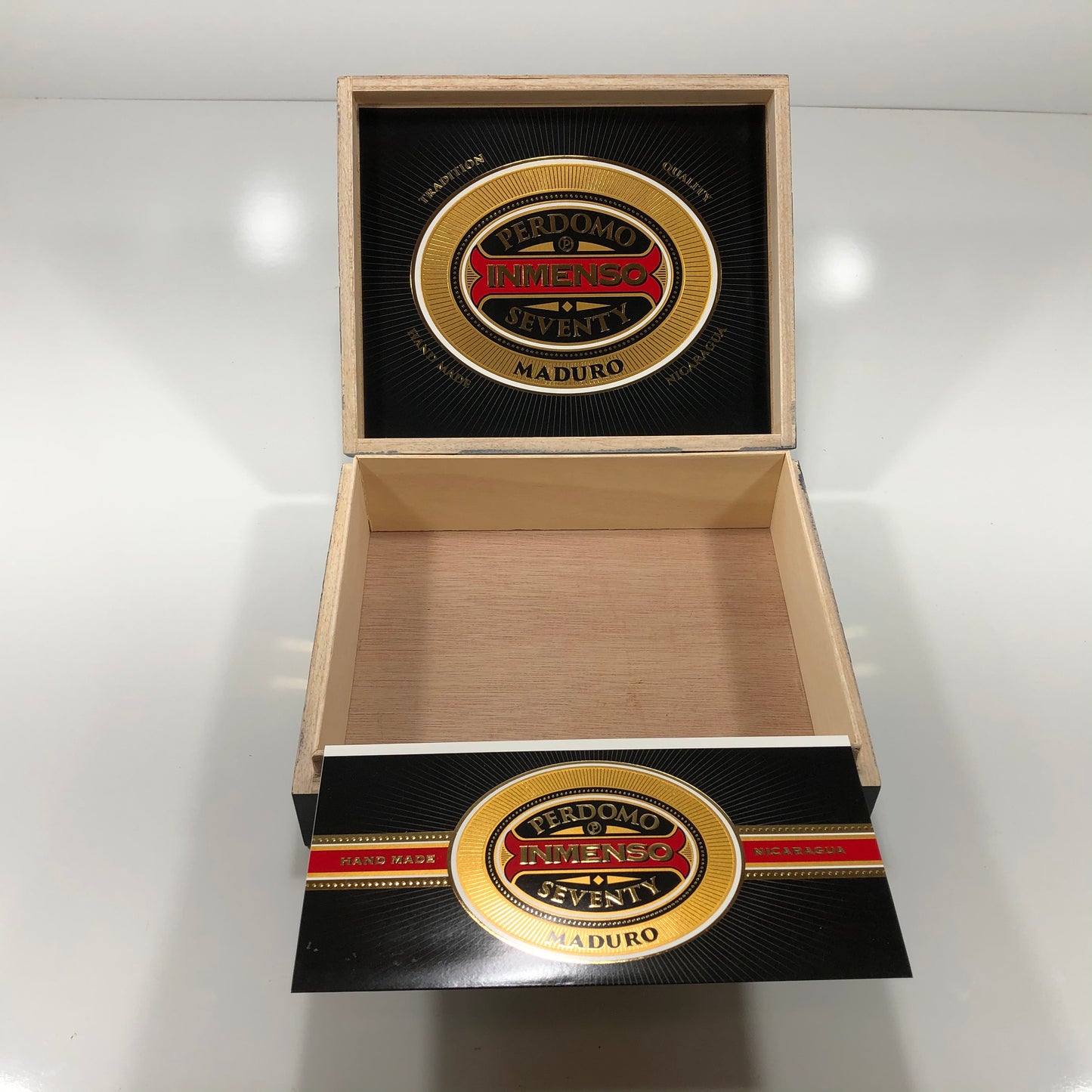 Perdomo Inmenso 7x70 Maduro Empty Wooden Cigar Box 9.75x8x2.75