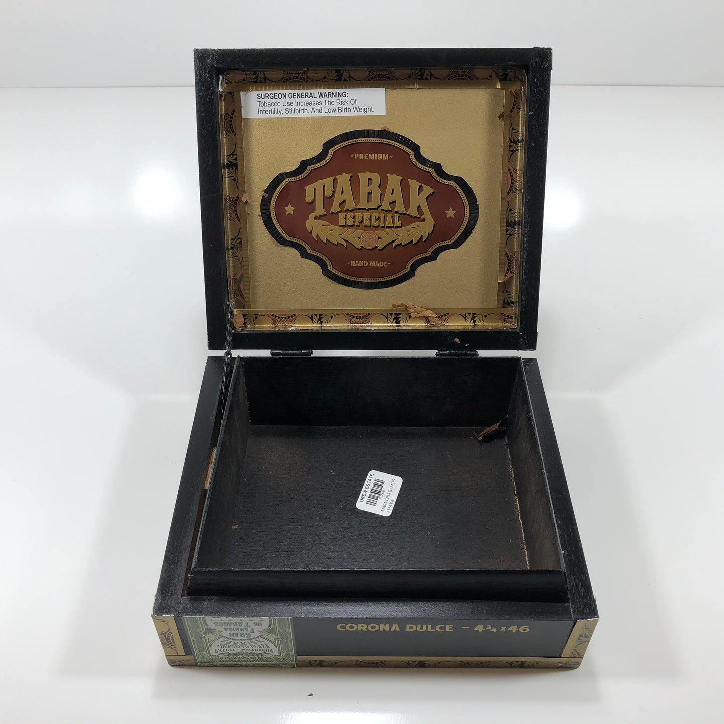 Tabak Especial Corona Empty Wooden Cigar Box 8x7x3