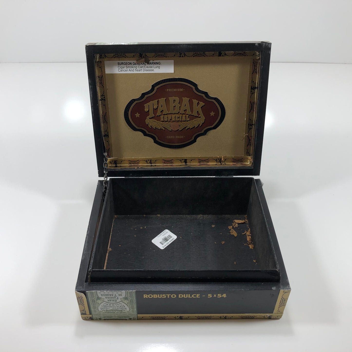 Tabak Especial Robusto Empty Wooden Cigar Box 9x7x3