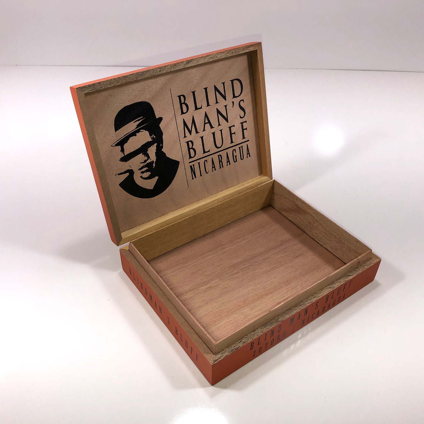 Blind Man’s Bluff Toro Empty Wooden Cigar Box 9x7x2