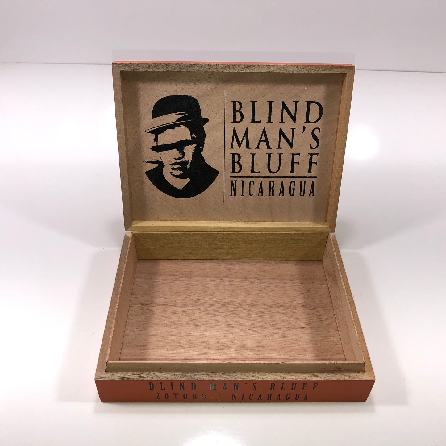 Blind Man’s Bluff Toro Empty Wooden Cigar Box 9x7x2