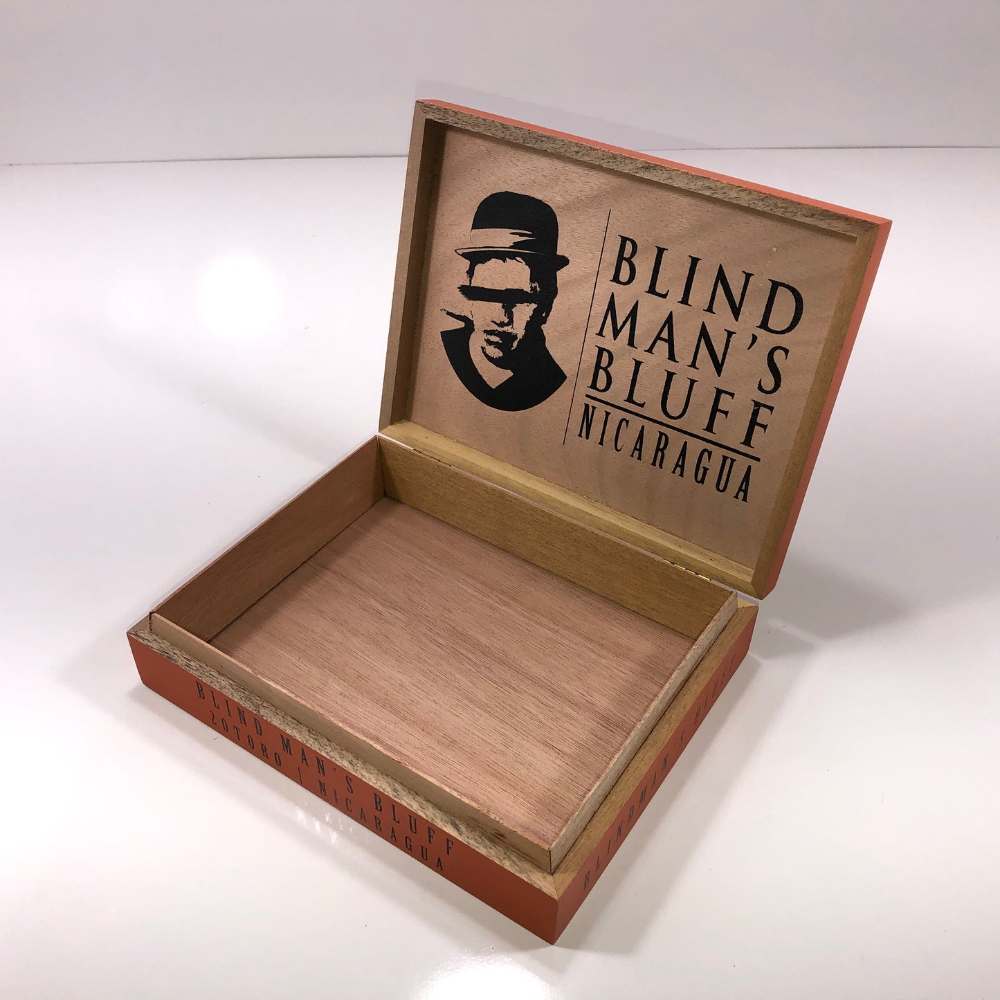 Blind Man’s Bluff Toro Empty Wooden Cigar Box 9x7x2