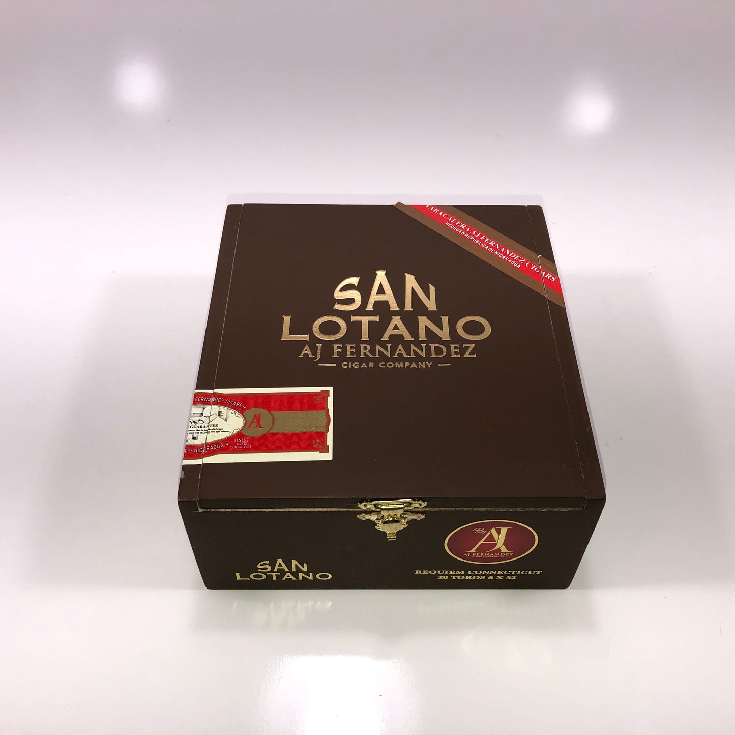 Aj Fernandez San Lotano Connecticut Toro Empty Wooden Cigar Box 6.25x6.75x3