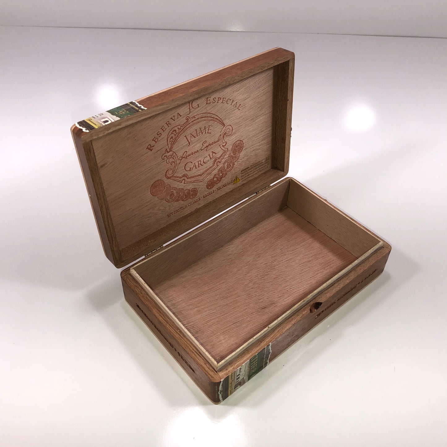 Jamie Garcia Petit Robusto Empty Wooden Cigar Box 8.75x5.5x2.25