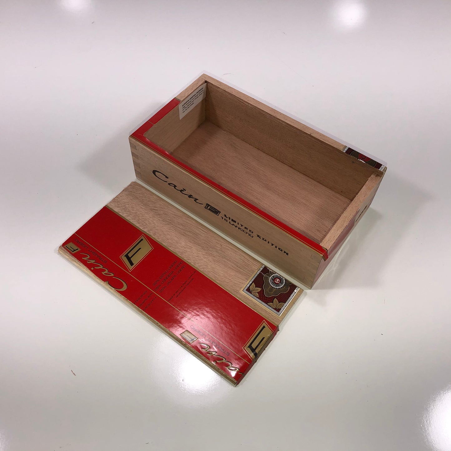 Oliva Cain Lancero Empty Wooden Cigar Box 4.25x8x2.25