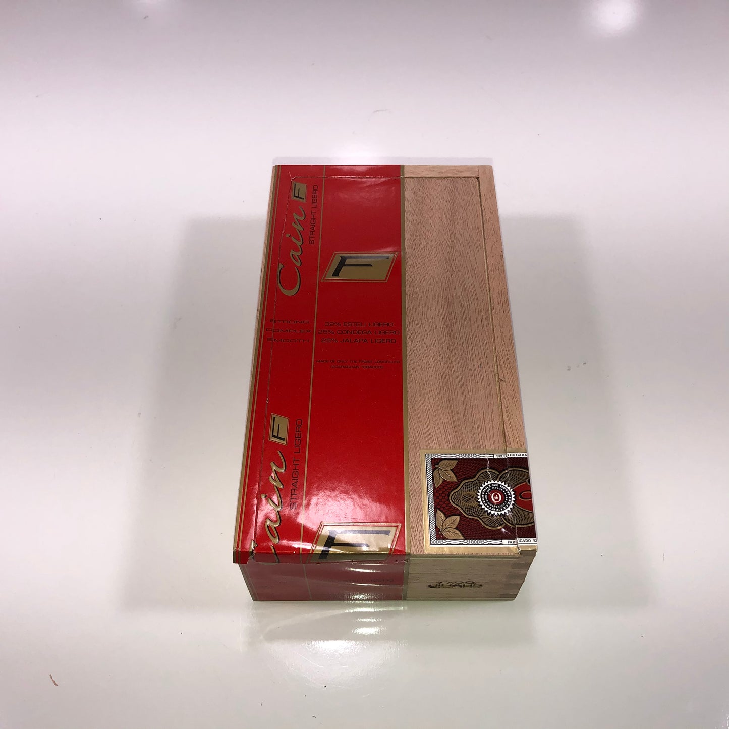 Oliva Cain Lancero Empty Wooden Cigar Box 4.25x8x2.25