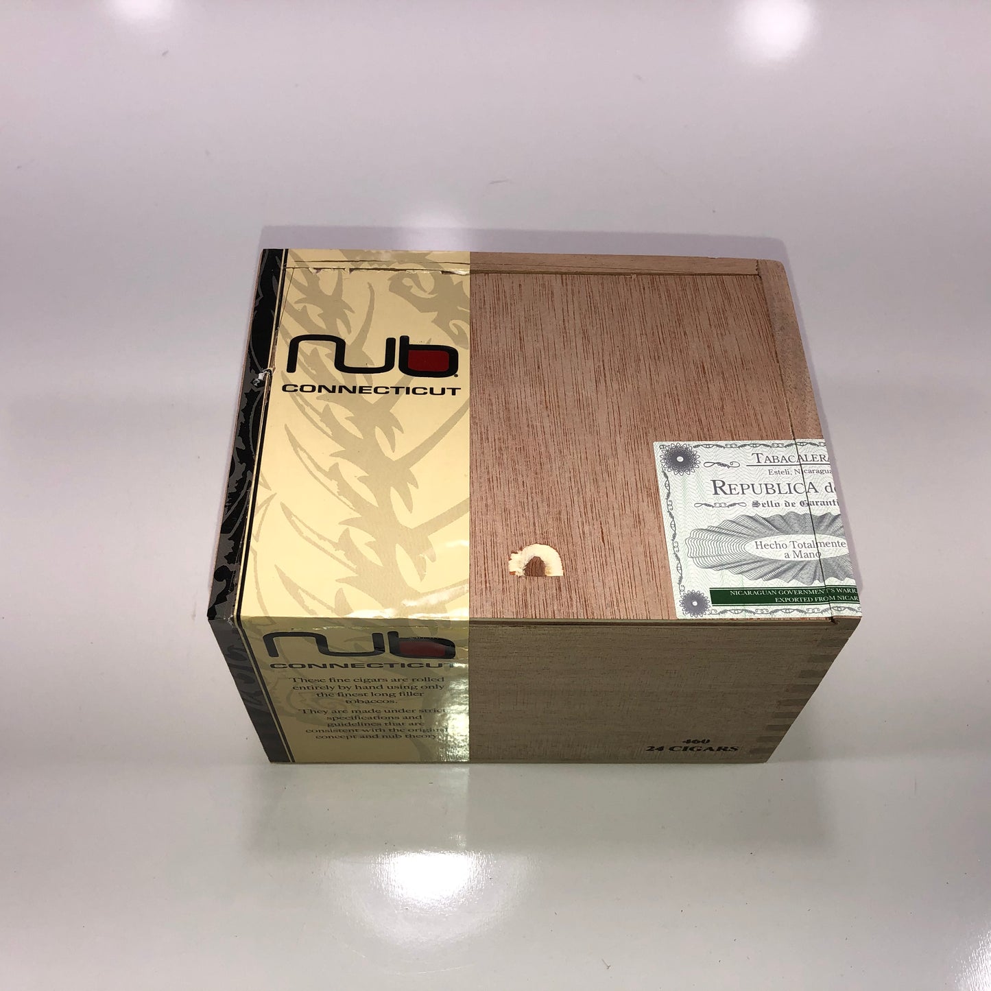 Oliva Nub Connecticut Empty Wooden Cigar Box 6.25x5x4