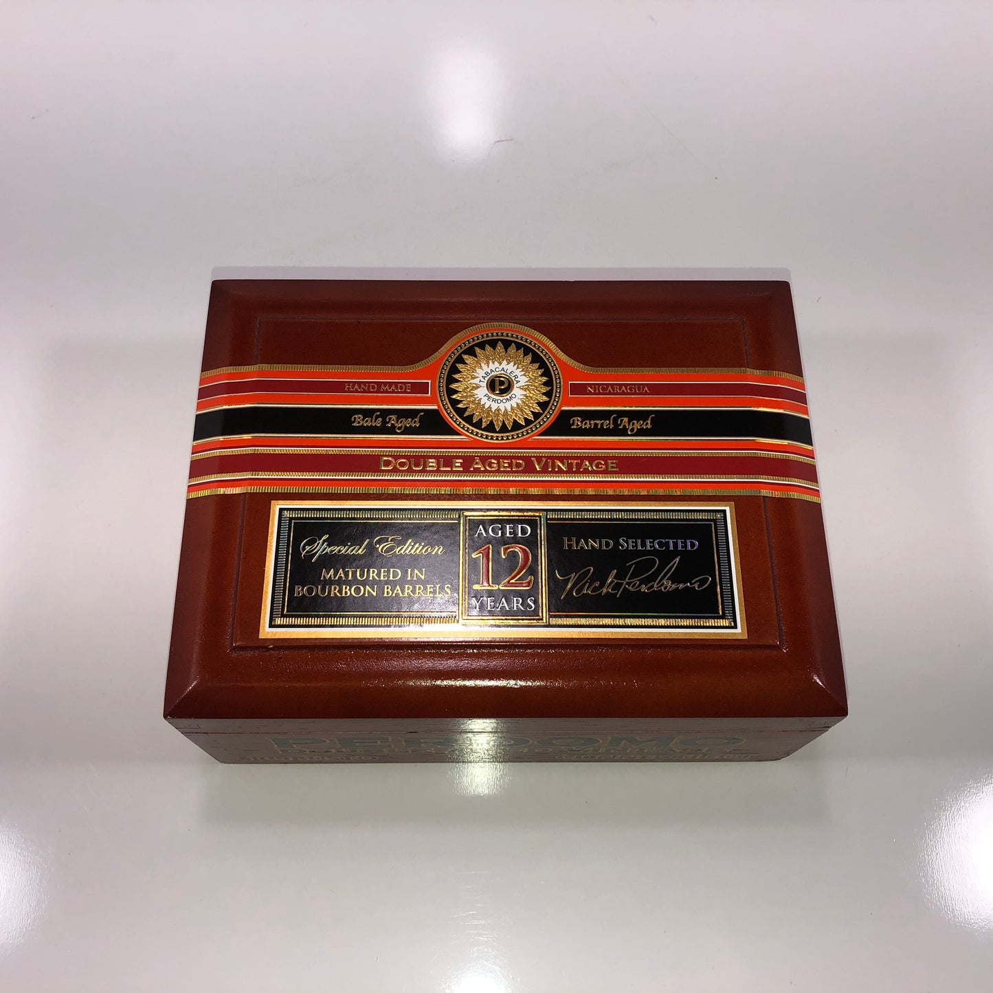 Perdomo Double Aged Vintage Connecticut Robusto Empty Wooden Cigar Box 8x6x3.25