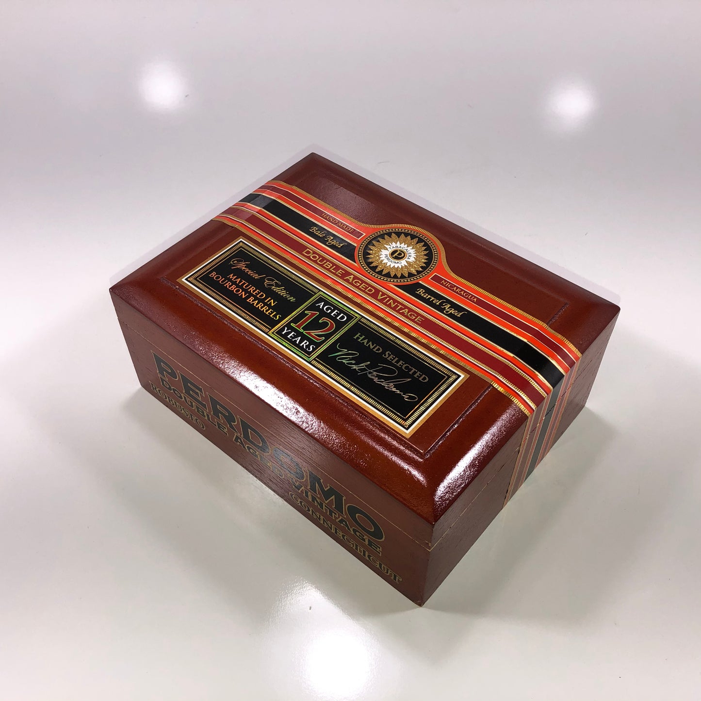 Perdomo Double Aged Vintage Connecticut Robusto Empty Wooden Cigar Box 8x6x3.25