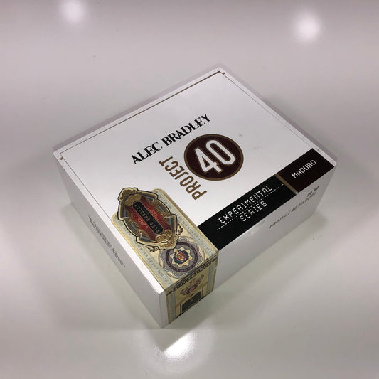 Alec Bradley Project 40 660 Maduro Empty Wooden Cigar Box 8x6.75x3.25