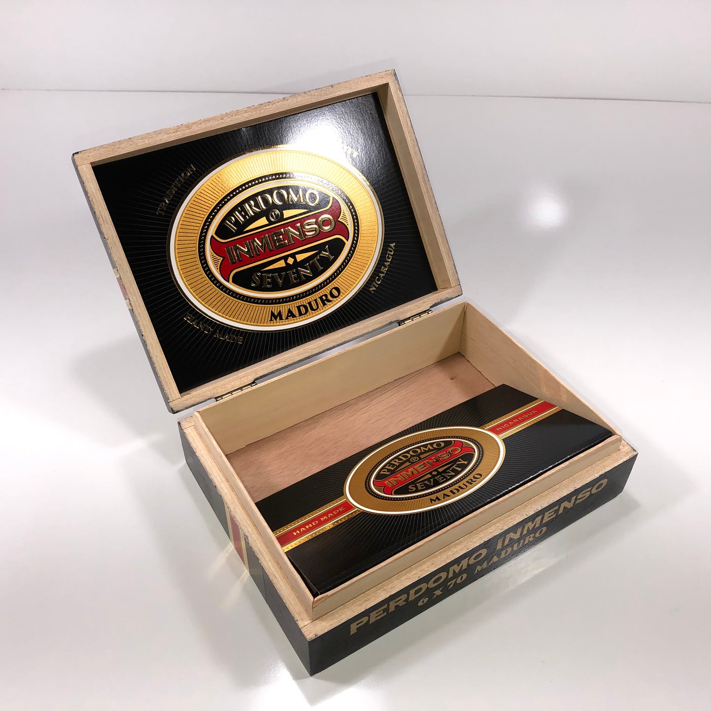 Perdomo Inmenso 6x70 Maduro Empty Wooden Cigar Box 9.75x7x2.75