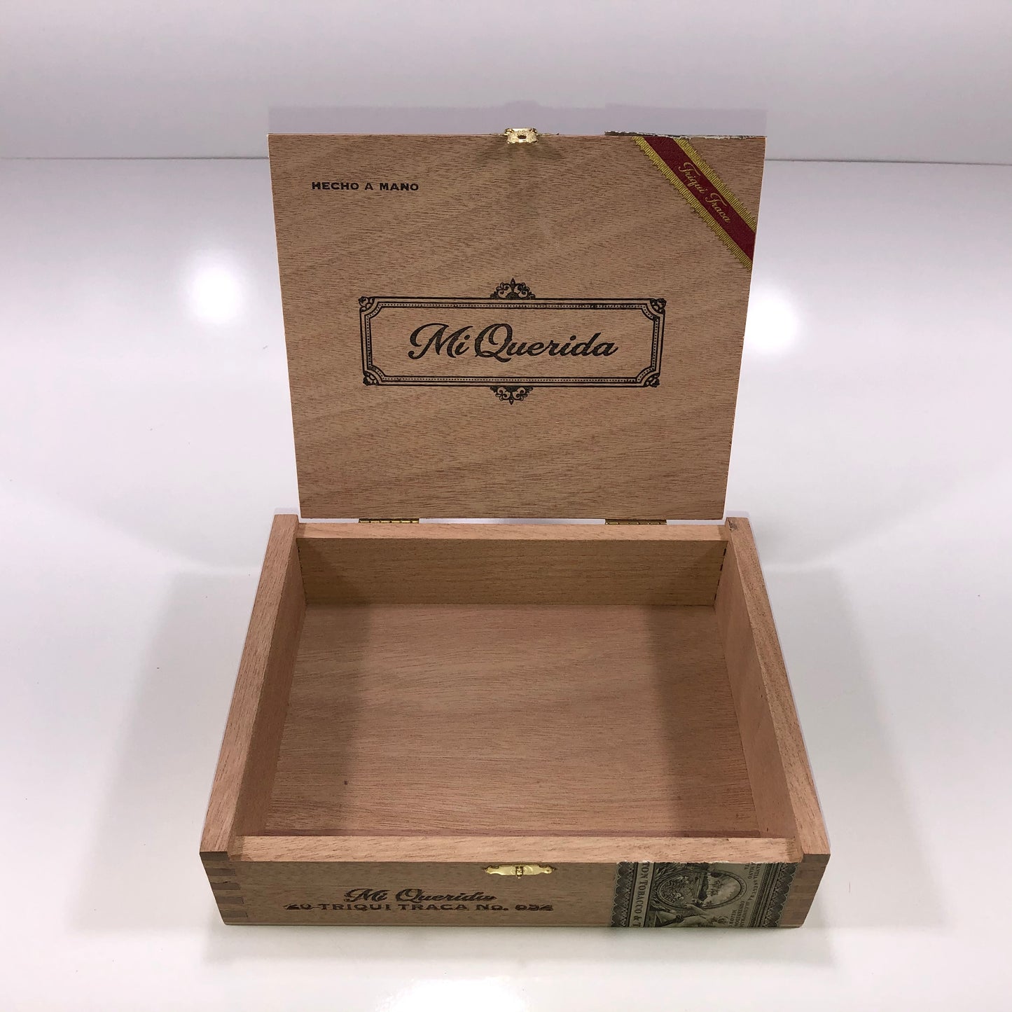 Mi Querida Triqui Traca 652 Empty Wooden Cigar Box 9x7.25x2