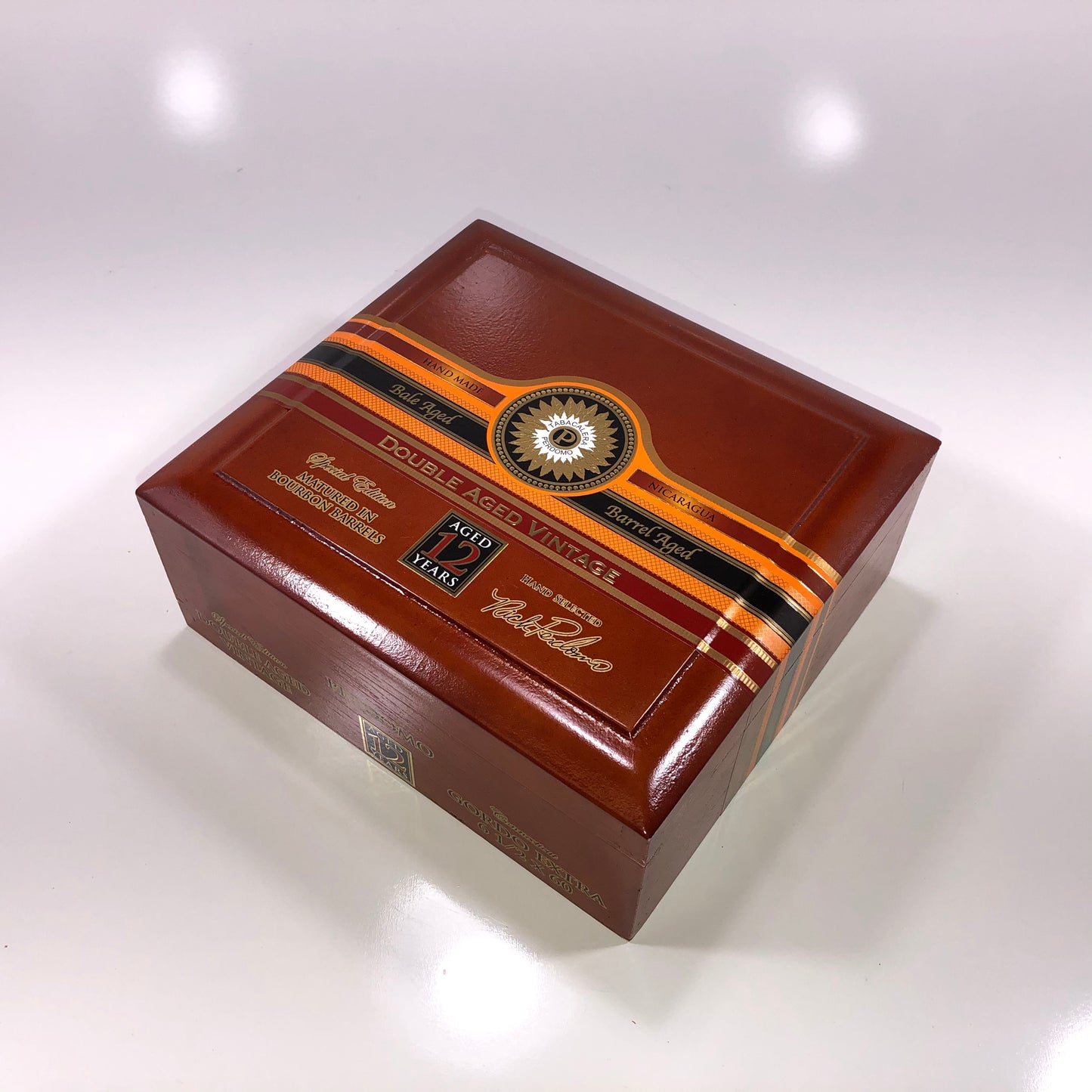 Perdomo Double Aged Vintage Conn Gordo Empty Wooden Cigar Box 8.5x7.5x3.5