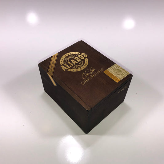 Aliados Robusto Empty Wooden Cigar Box 5x6x3.75