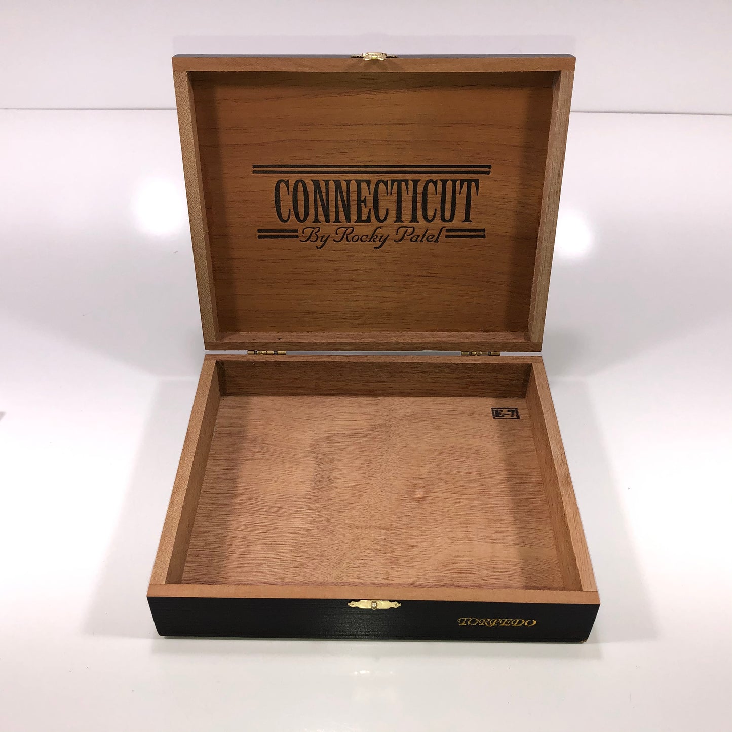 Rocky Patel Connecticut Torpedo Empty Wooden Cigar Box 8.5x7.25x2.25