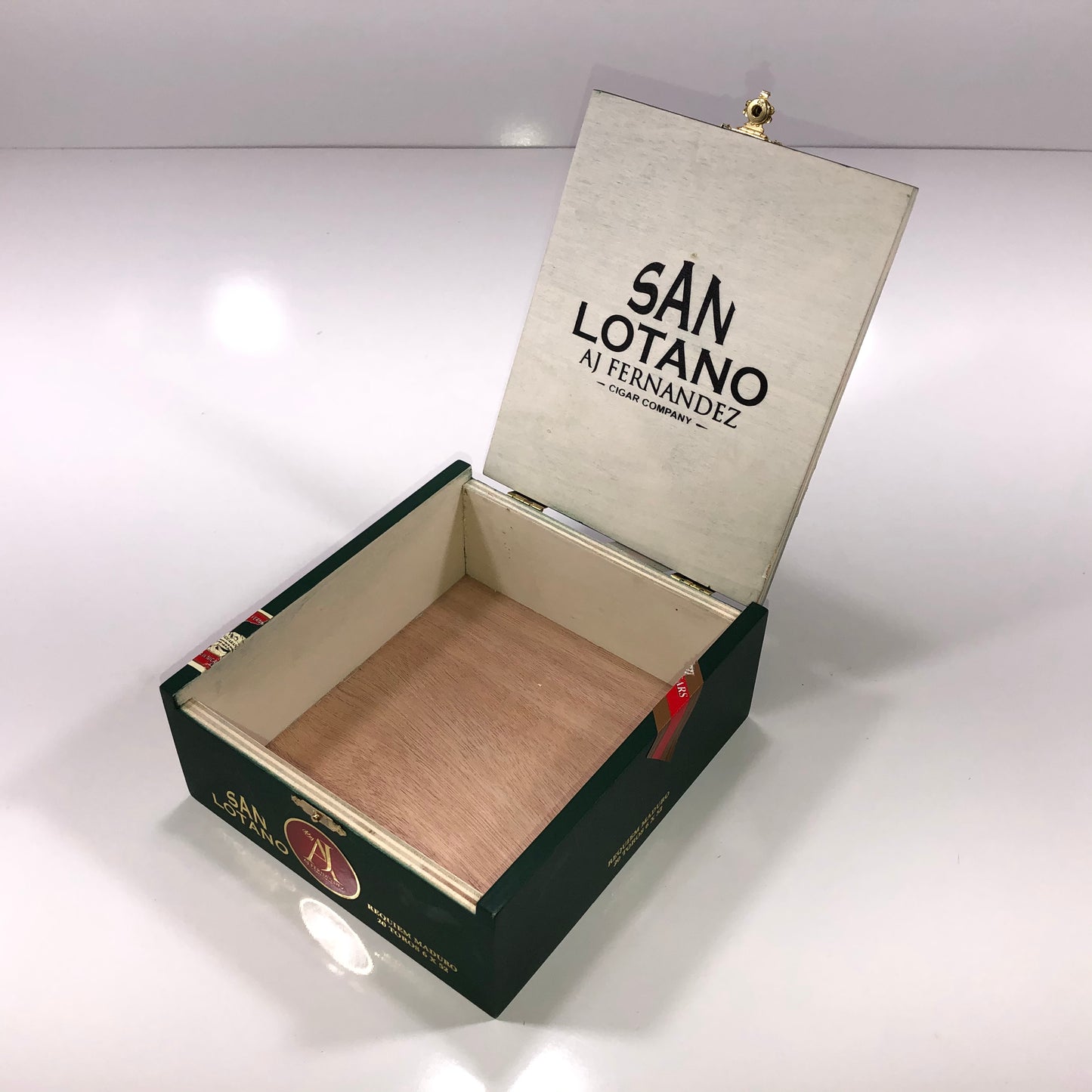 Aj Fernandez San Lotano Requiem Toro Empty Wooden Cigar Box 6.25x6.75x2.5