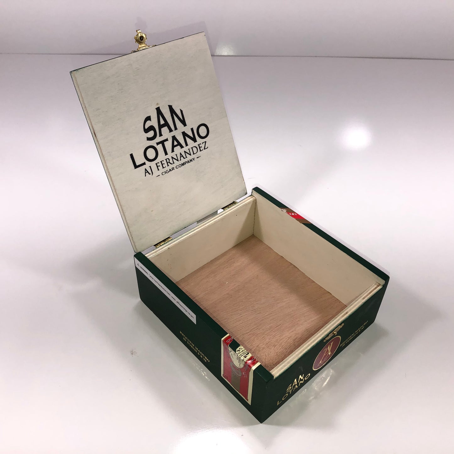 Aj Fernandez San Lotano Requiem Toro Empty Wooden Cigar Box 6.25x6.75x2.5