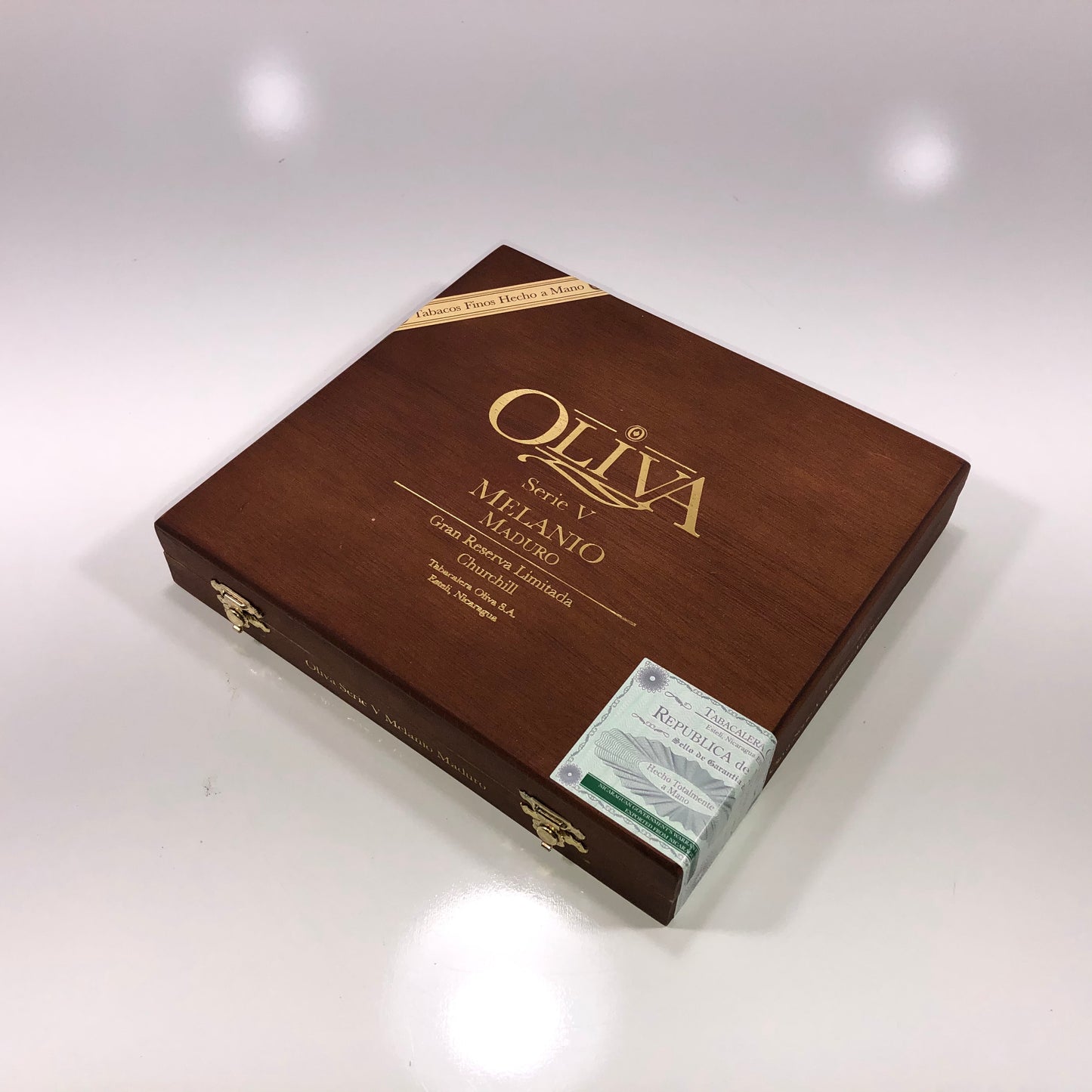 Oliva Serie V Melanio Churchill Empty Wooden Cigar Box 8.75x8x1.5