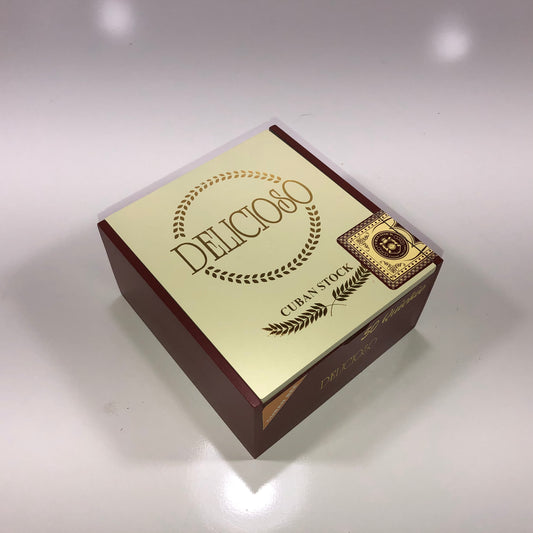 Delicioso Quickie Empty Wooden Cigar Box 5.25x5.75x3