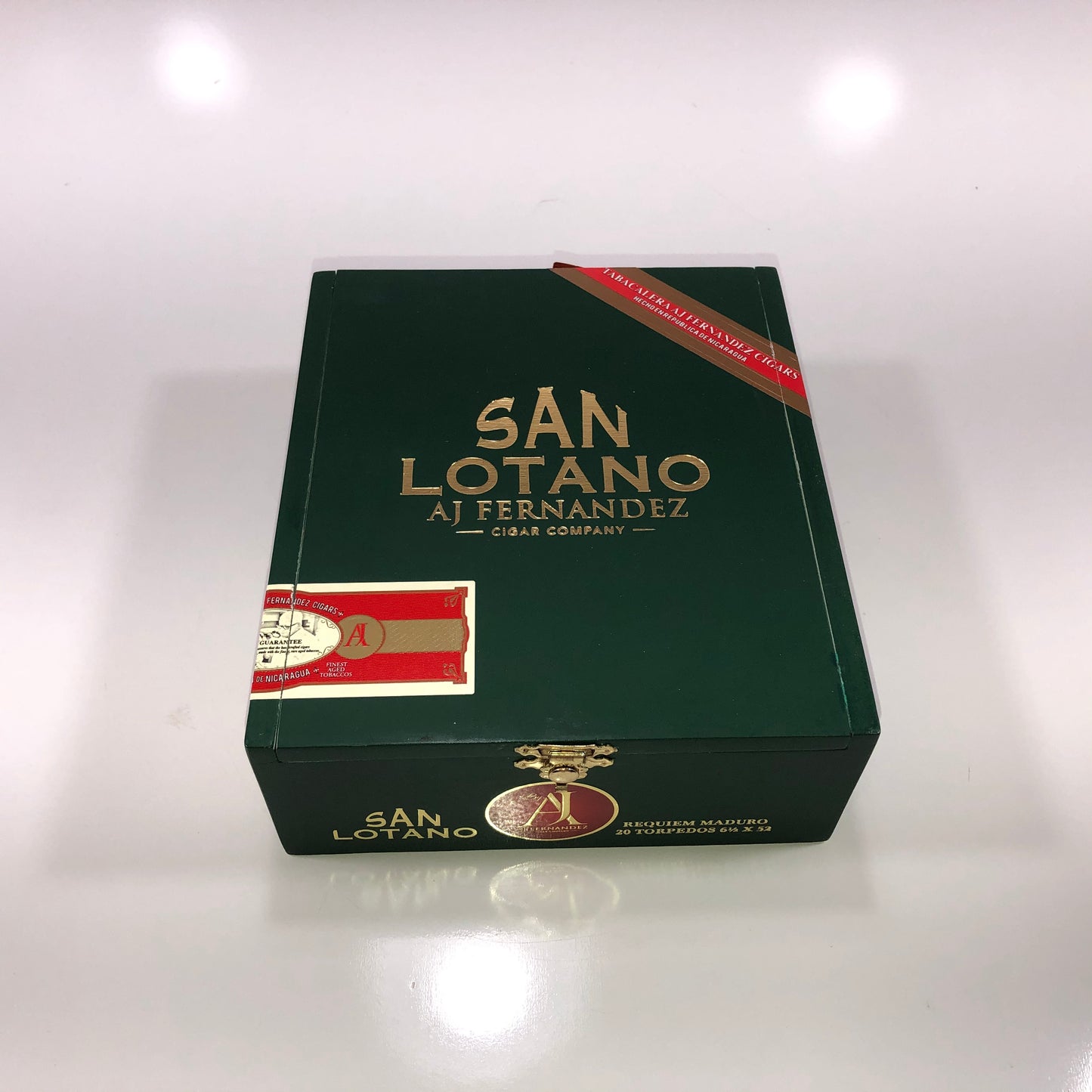 Aj Fernandez San Lotano Requiem Torpedo Empty Wooden Cigar Box 6.25x7.25x2.5