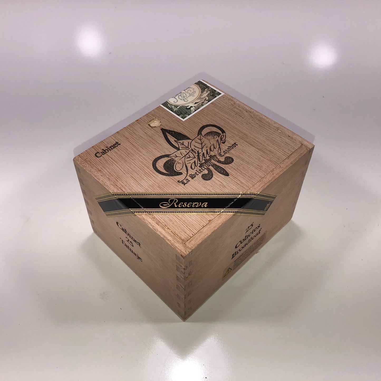 Tatuaje Cabinet Cohetes Empty Wooden Cigar Box 5.5x4.75x3.75