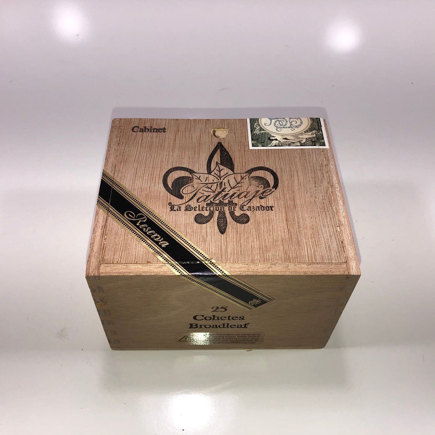 Tatuaje Cabinet Cohetes Empty Wooden Cigar Box 5.5x4.75x3.75