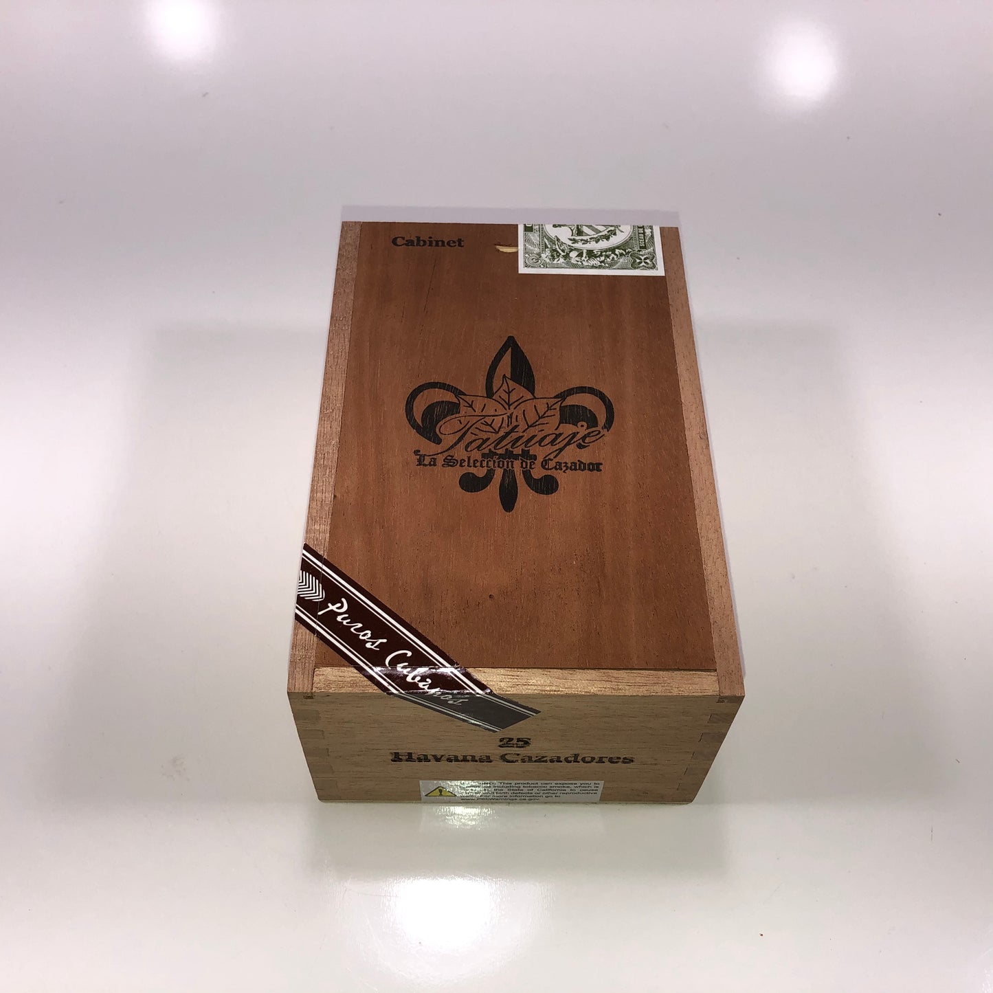 Tatuaje Cazadores Empty Wooden Cigar Box 4.75x7.25x3.25