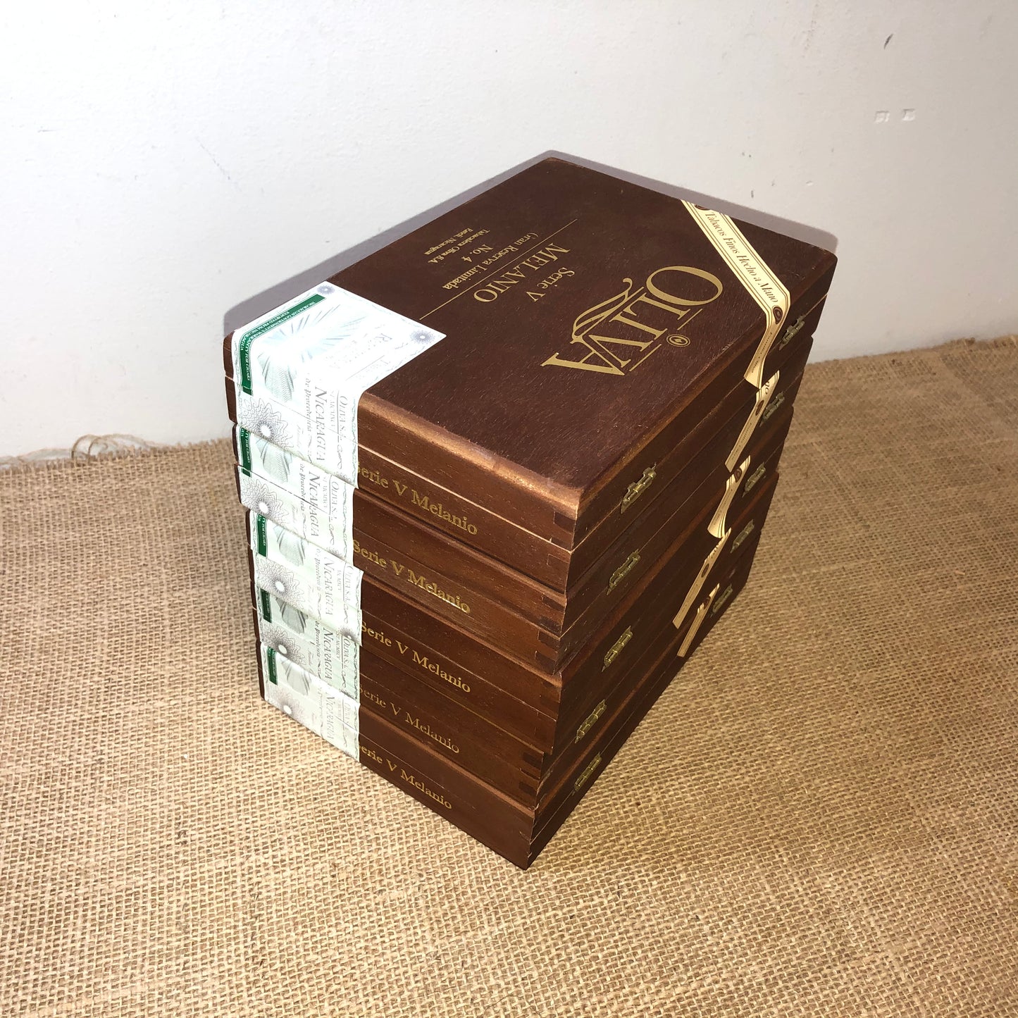 Lot of 5 Oliva No4 Empty Wooden Cigar Boxes 8.25x5.75x1.5 #3