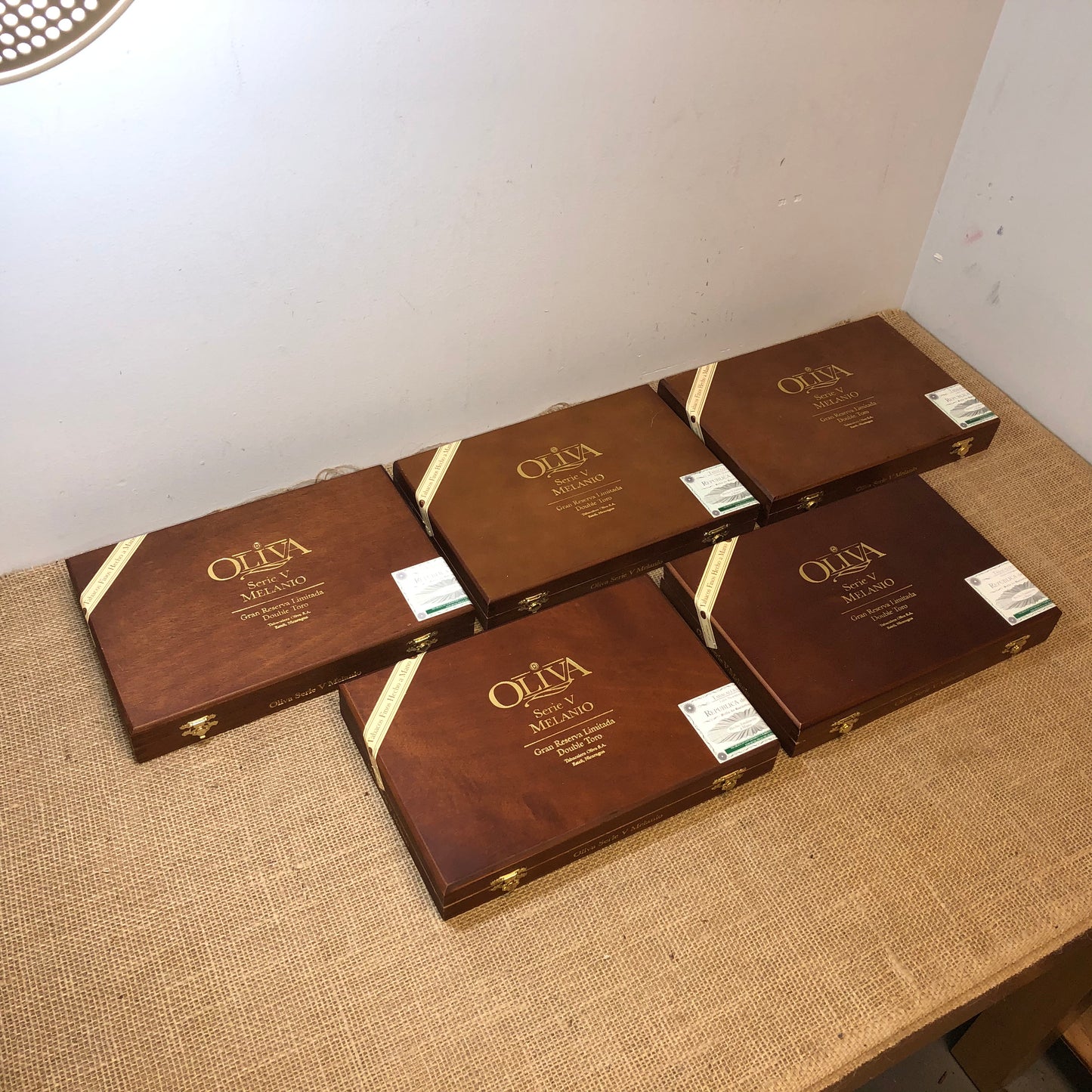 Lot of 5 Oliva Double Toro Empty Wooden Cigar Boxes 10.25x7x1.5 #86