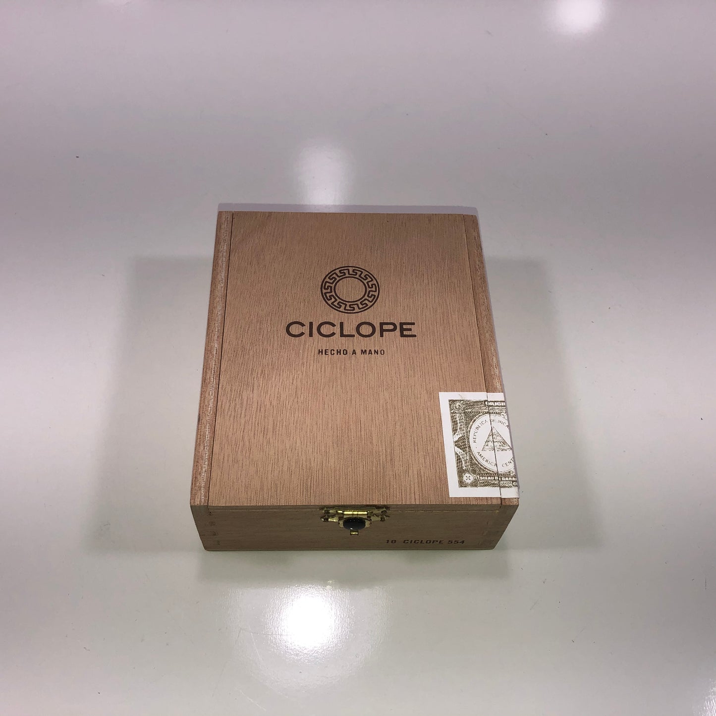 Ciclope Empty Wooden Cigar Box 4.75x5.75x1.75