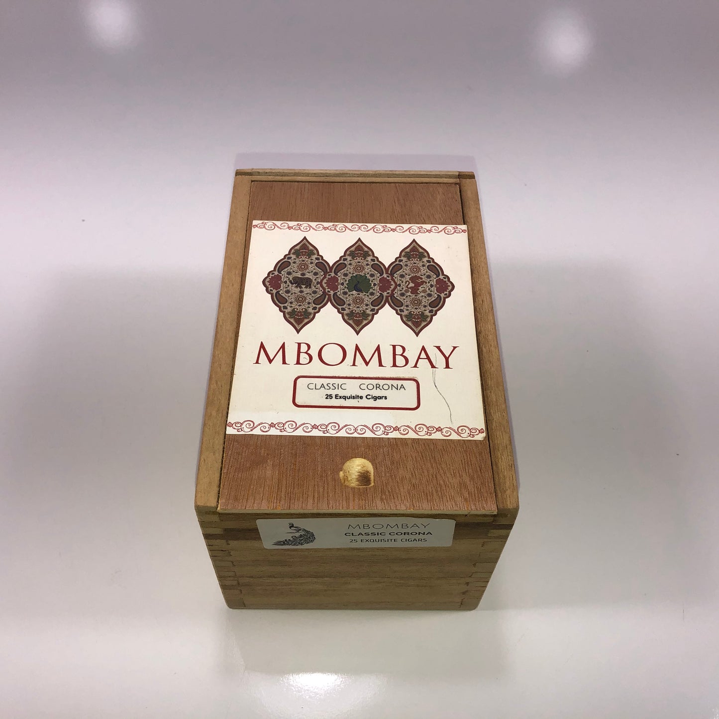 Mbombay Classic Maduro Empty Wooden Cigar Box 4.25x6.5x4