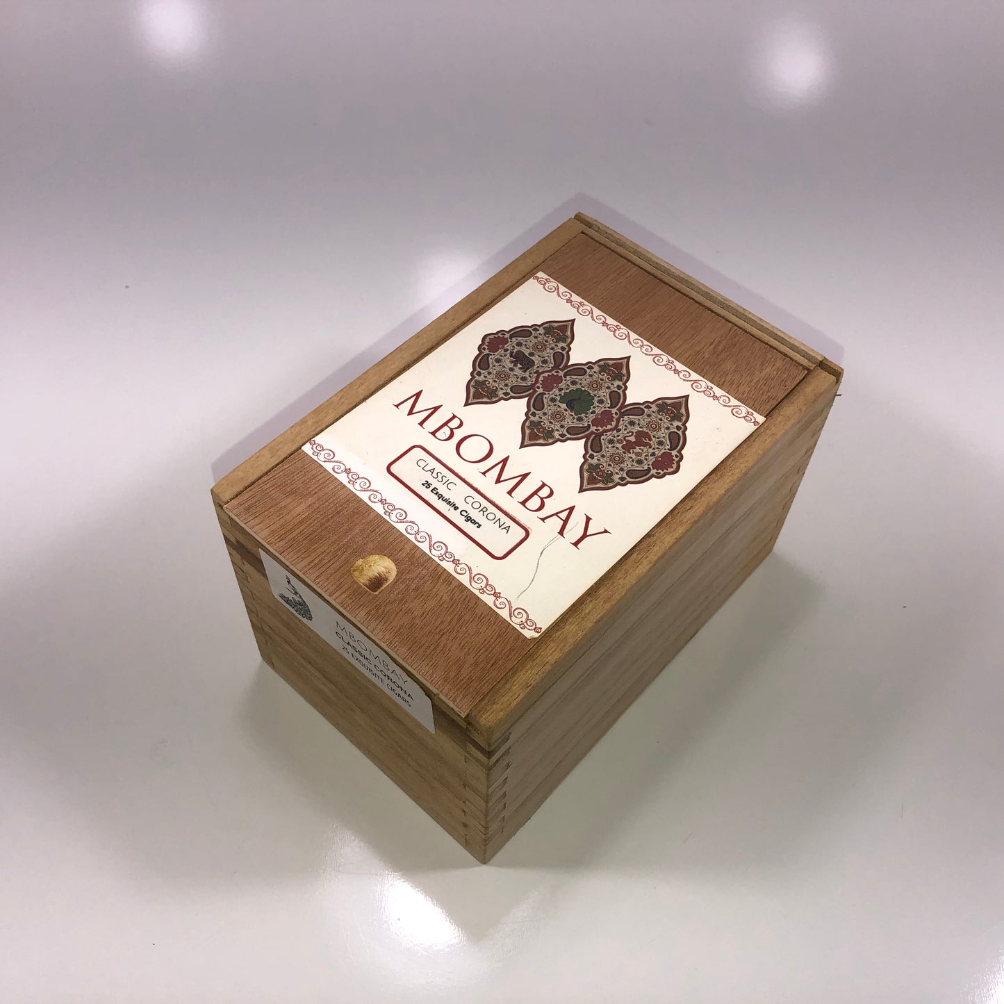 Mbombay Classic Maduro Empty Wooden Cigar Box 4.25x6.5x4