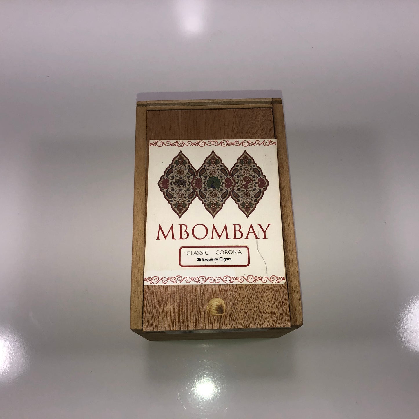 Mbombay Classic Maduro Empty Wooden Cigar Box 4.25x6.5x4