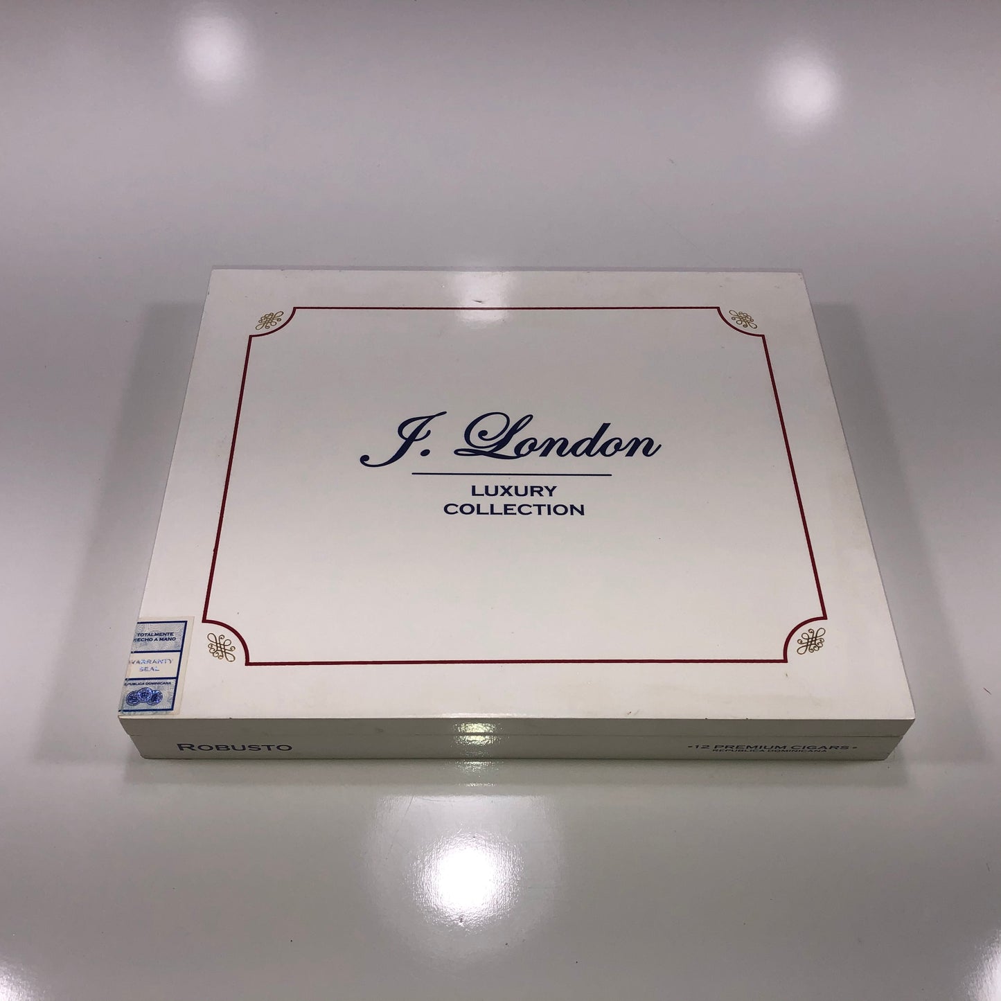 J London Luxury Collection Robusto Empty Wooden Cigar Box 11.25x9.25x1.5