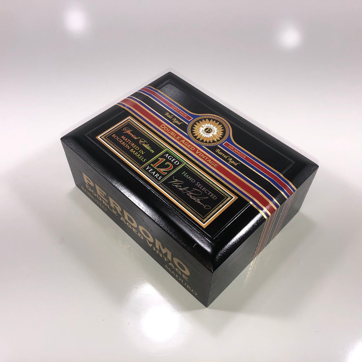 Perdomo Double Aged Vintage Maduro Robusto Empty Wooden Cigar Box 8x6.25x3.25