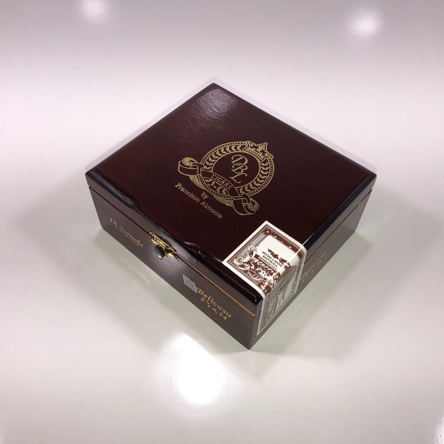 DBL Formula Belicoso Empty Wooden Cigar Box 6.25x5.75x3