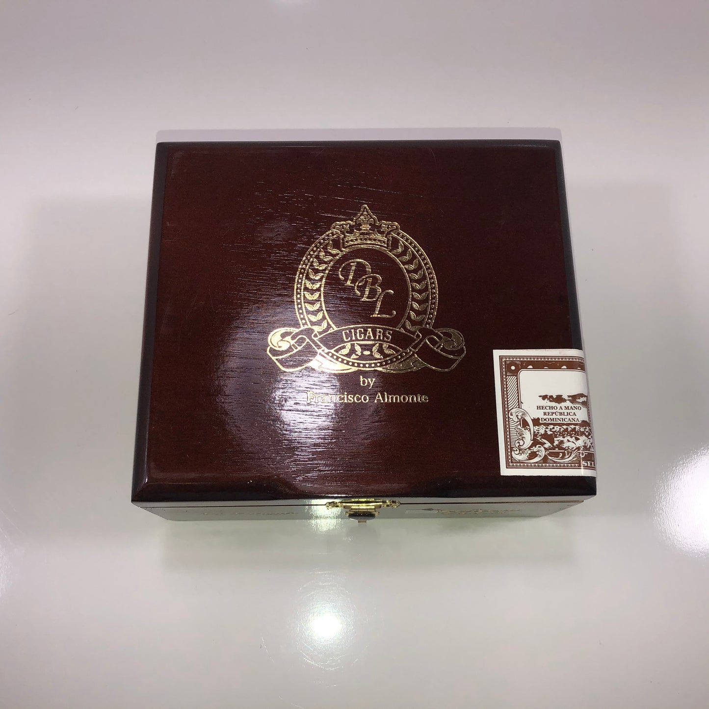 DBL Formula Belicoso Empty Wooden Cigar Box 6.25x5.75x3