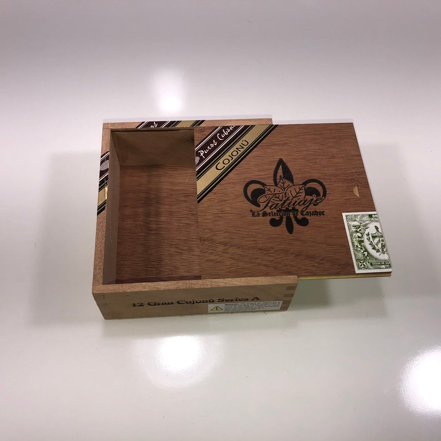 Tatuaje Gran Cojonu Empty Wooden Cigar Box 6x5.75x2.25