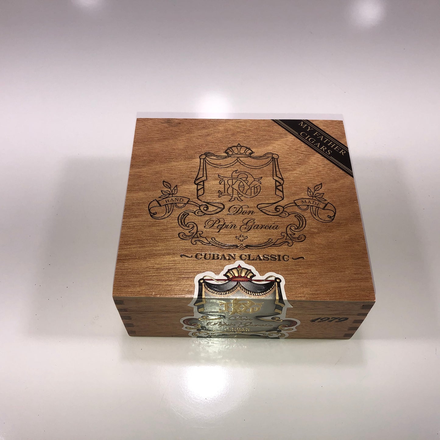 Don Pepin Garcia 1979 Robusto Empty Wooden Cigar Box 6.25x6x2.75