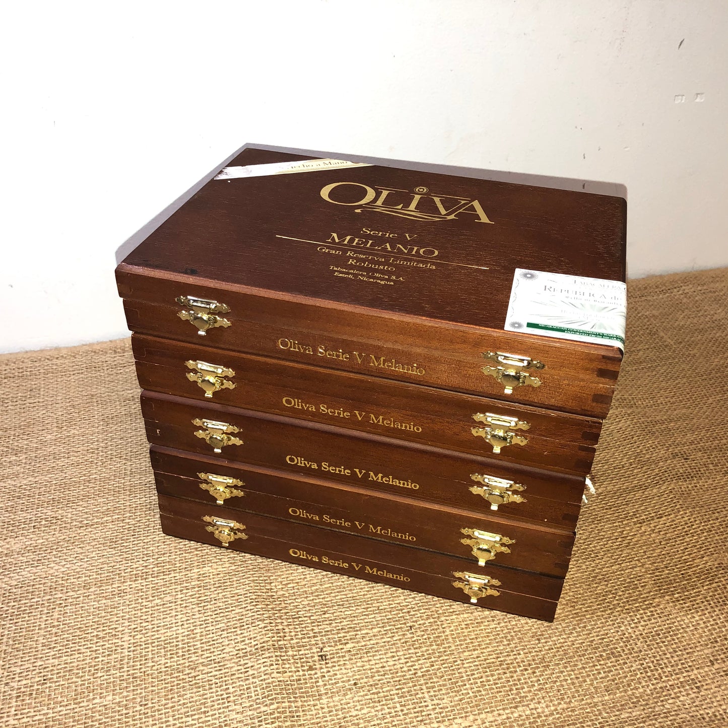 Lot of 5 Oliva Robusto Empty Wooden Cigar Boxes 9x6x1.5 #66