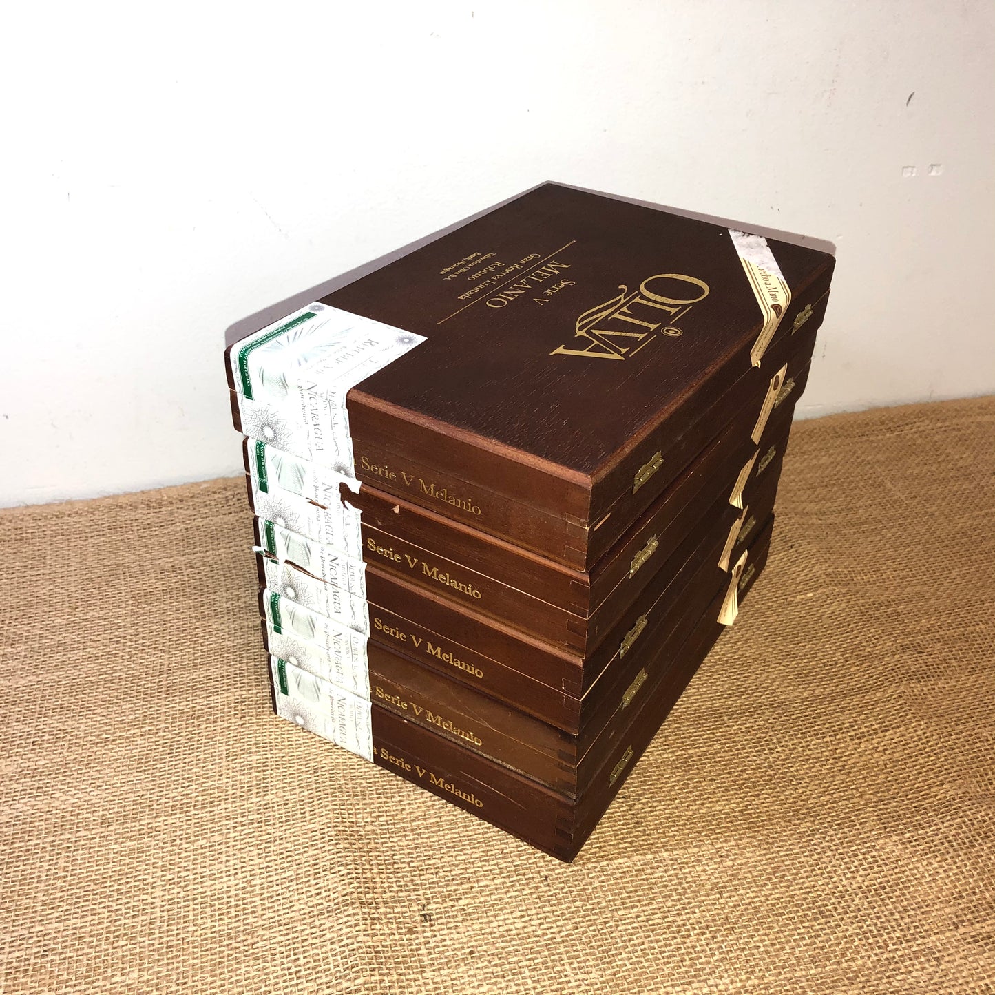 Lot of 5 Oliva Robusto Empty Wooden Cigar Boxes 9x6x1.5 #66