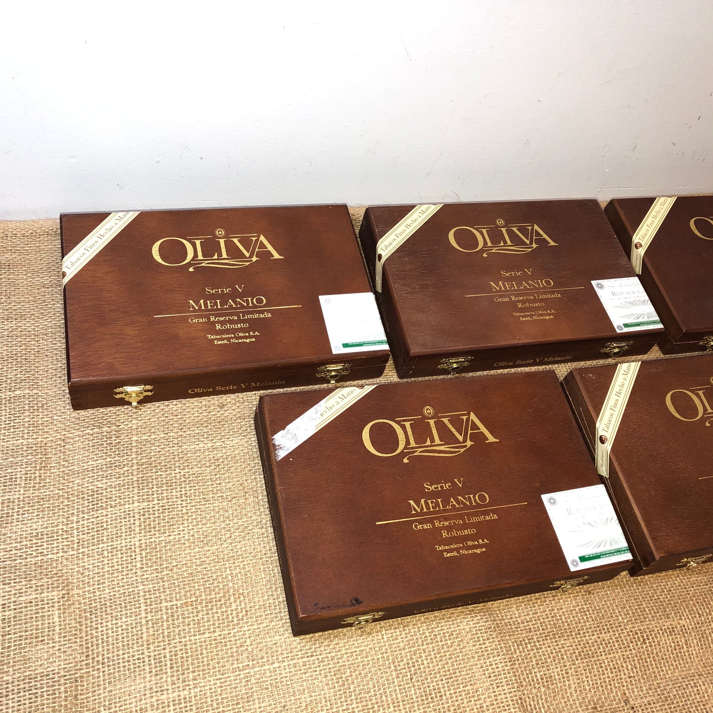 Lot of 5 Oliva Robusto Empty Wooden Cigar Boxes 9x6x1.5 #66