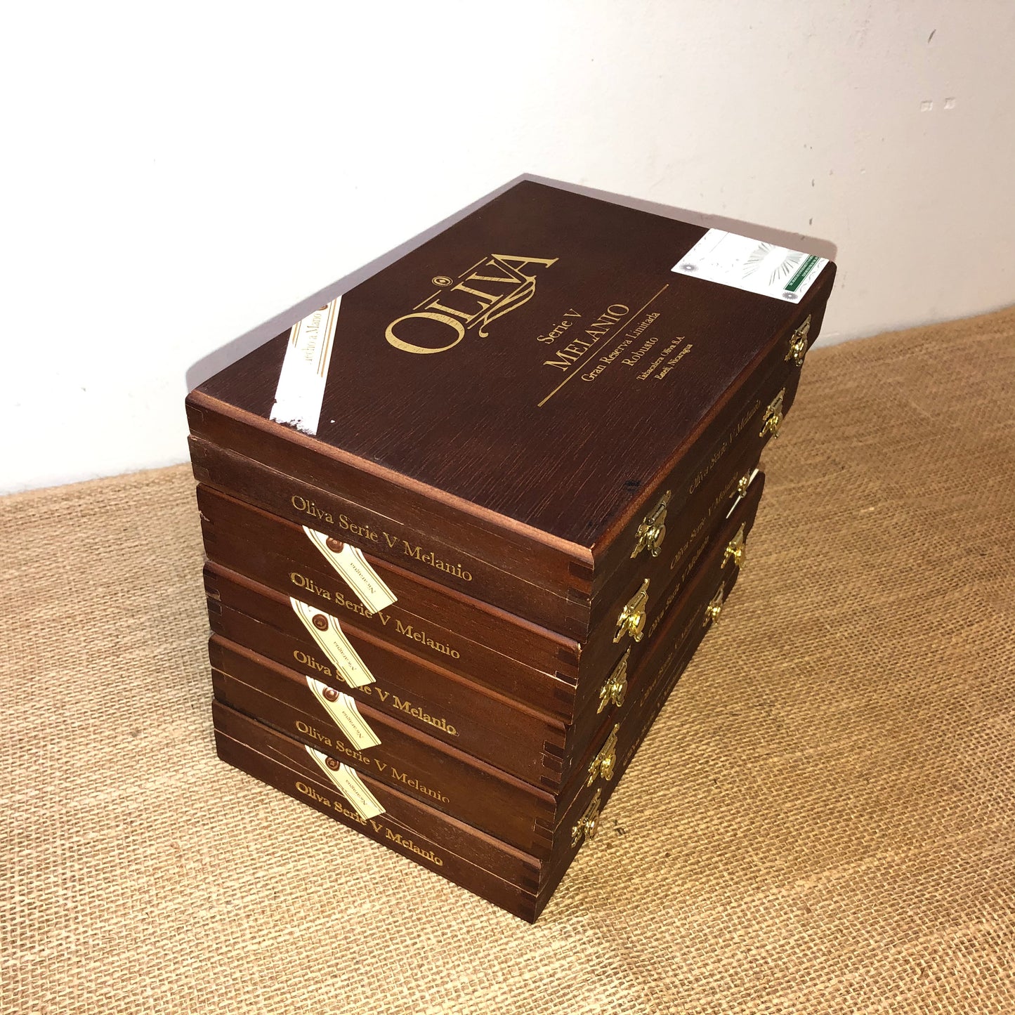 Lot of 5 Oliva Robusto Empty Wooden Cigar Boxes 9x6x1.5 #66