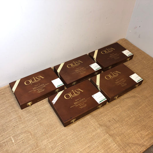 Lot of 5 Oliva Robusto Empty Wooden Cigar Boxes 9x6x1.5 #66