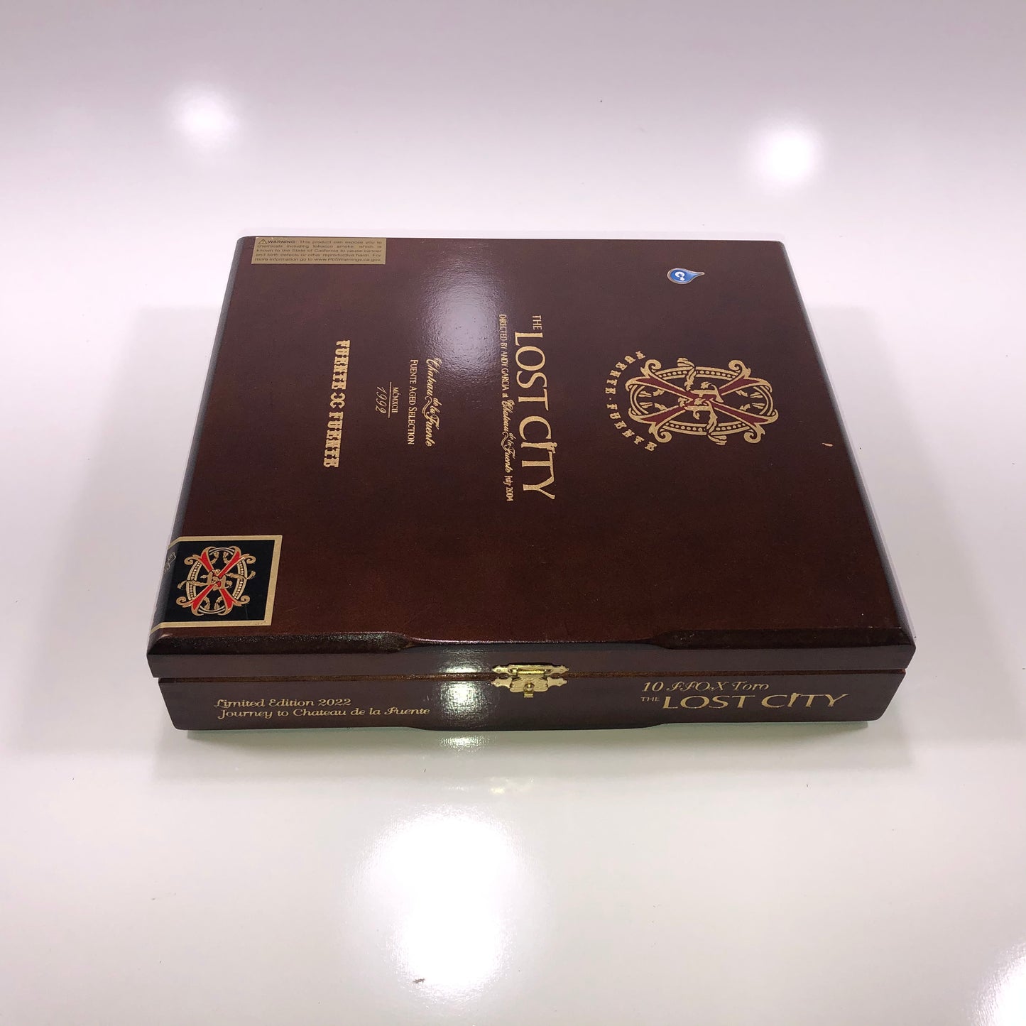 Arturo Fuente Opus X The Lost City Toro Empty Wooden Cigar Box 9.75x9x2