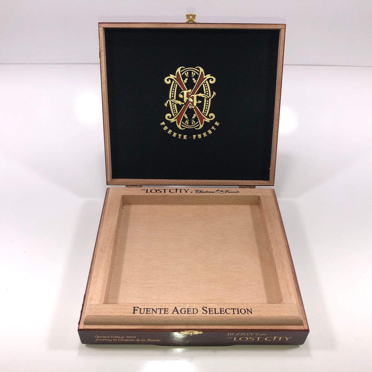 Arturo Fuente Opus X The Lost City Toro Empty Wooden Cigar Box 9.75x9x2