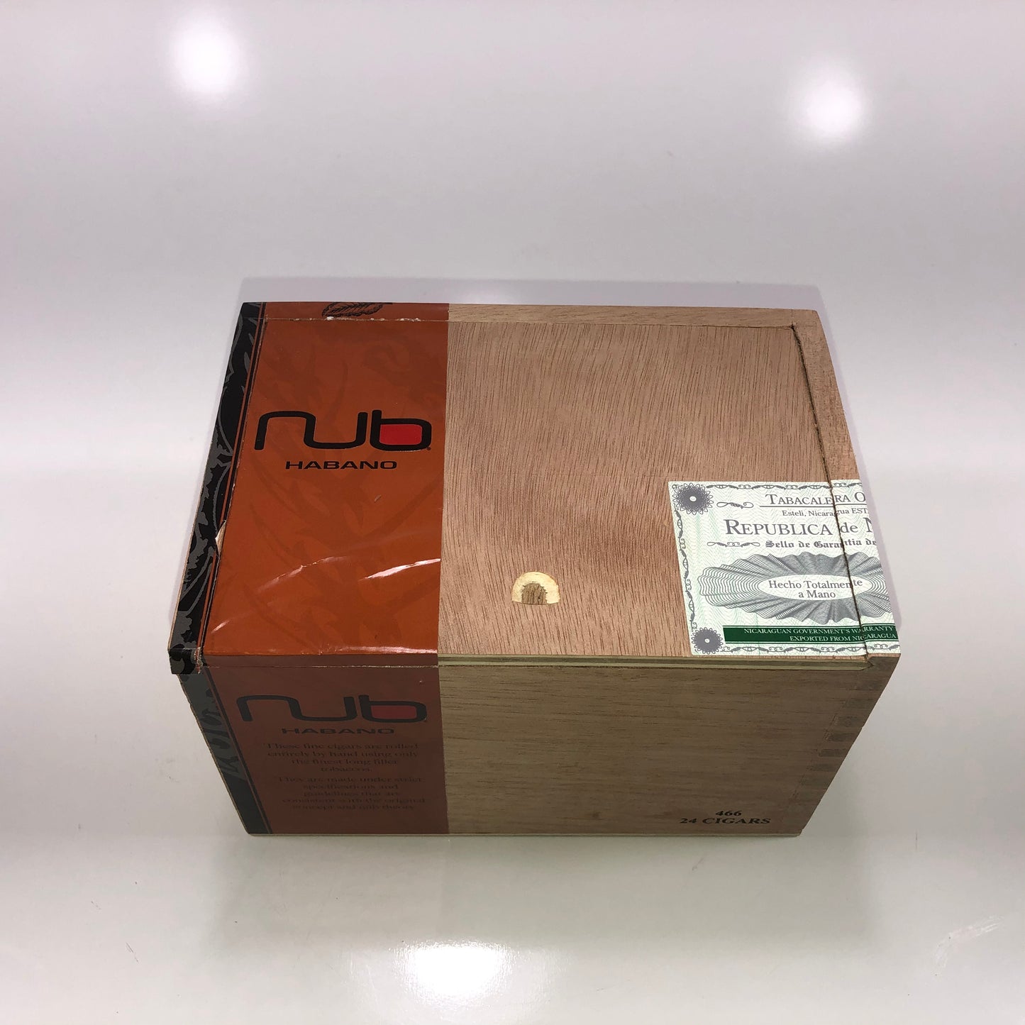 Oliva Nub Hab Empty Wooden Cigar Box 7x5x4.5