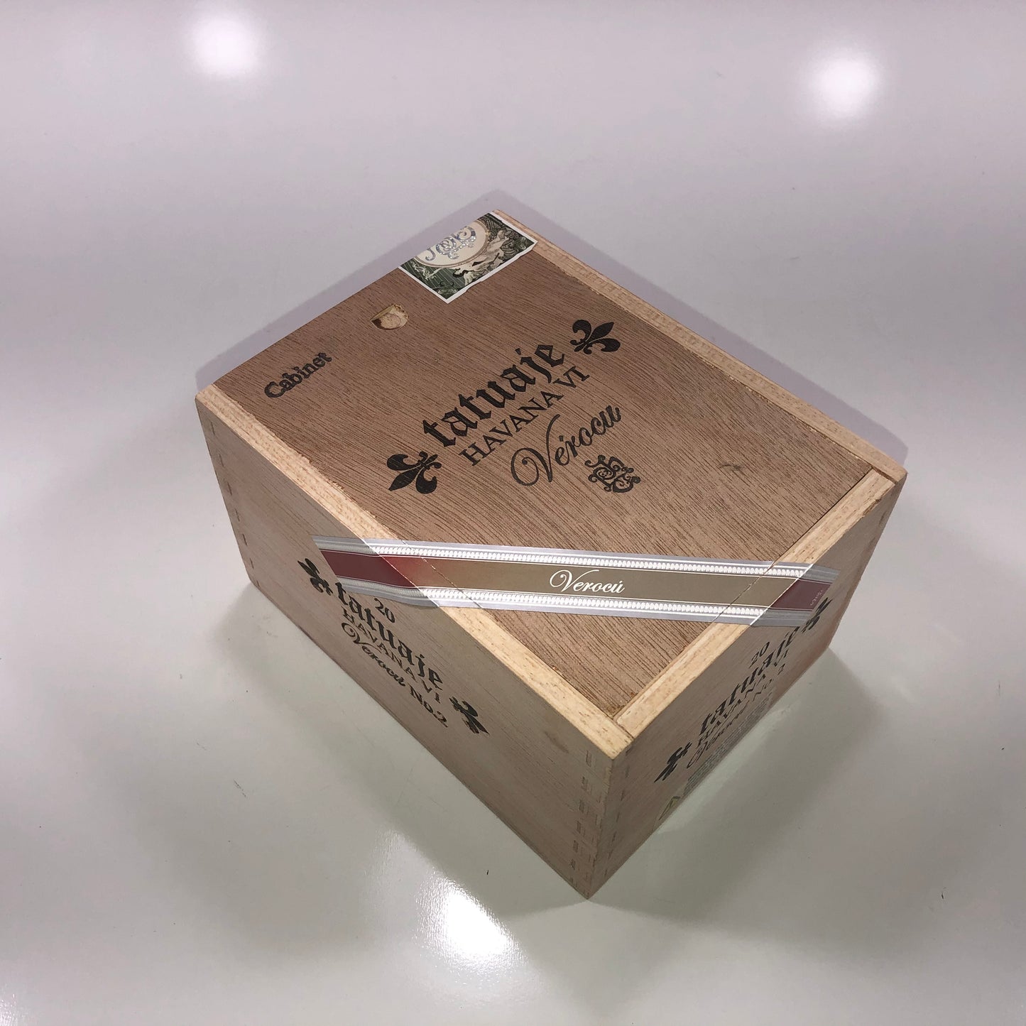 Tatuaje Verocu No2 Red Empty Wooden Cigar Box 4.75x6.25x3.75