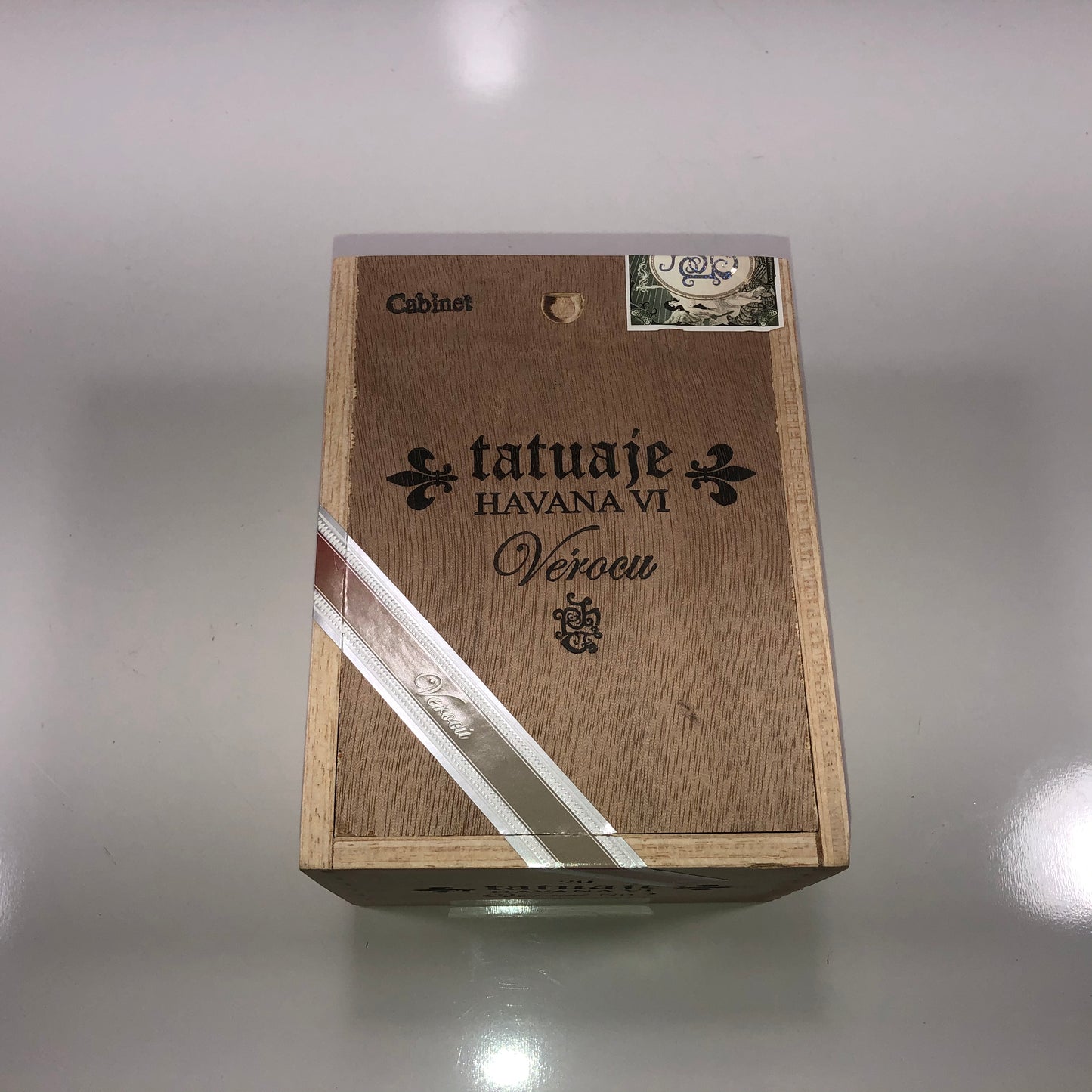 Tatuaje Verocu Empty Wooden Cigar Box 4.75x6.25x3.75